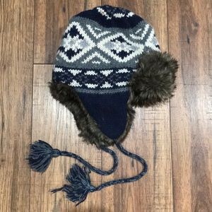 American Eagle Furry Trapper Hat Beanie